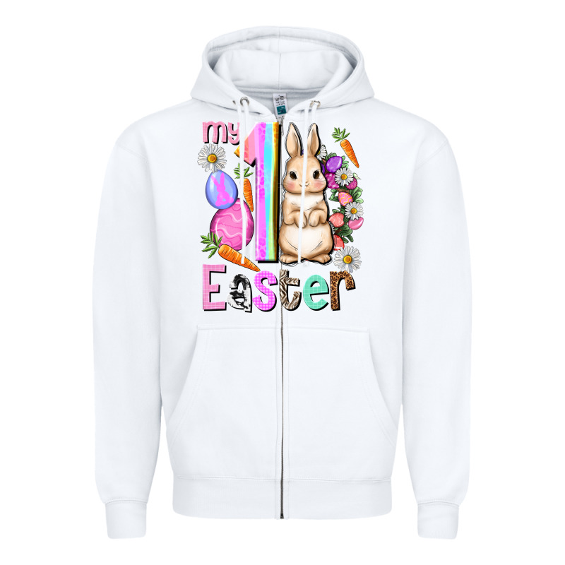 My First Easter Girl Easter Day Zipper Hoodie by HowdyJamesFarm | Teevron
