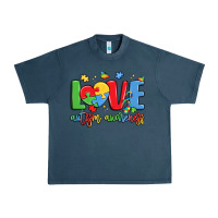 Midnight Navy love autism awareness Urban Heavy Tee - LillyAllenDesigns