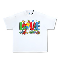 White love autism awareness Urban Heavy Tee - LillyAllenDesigns
