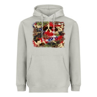 Moon Dust 4th of july american flagcowhide  leopard backgrou Heavyweight Hoodie - FaDigitalArtStudio