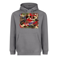 Storm 4th of july american flagcowhide  leopard backgrou Heavyweight Hoodie - FaDigitalArtStudio