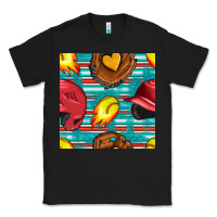 Black softball helmet and glove with serape seamless pattern Classic Tee - BundleAndBundleShop