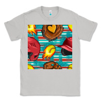 Moon Dust softball helmet and glove with serape seamless pattern Classic Tee - BundleAndBundleShop