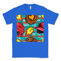 True Royal softball helmet and glove with serape seamless pattern Classic Tee - BundleAndBundleShop
