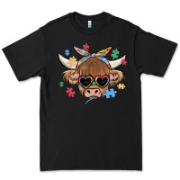 Black autism awareness cow Premium Tee - MaliasSmallBusiness