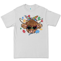 Dove Grey autism awareness cow Premium Tee - MaliasSmallBusiness