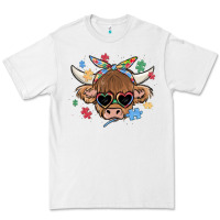 White autism awareness cow Premium Tee - MaliasSmallBusiness