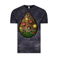 Cloud Black christmas  teardrop Vintage Tee - BundleAndBundleShop