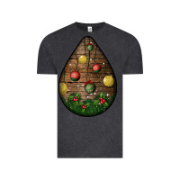 Vintage Black christmas  teardrop Vintage Tee - BundleAndBundleShop