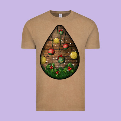 Christmas  Teardrop Vintage Tee Designed By Bundleandbundleshop