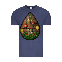 Vintage Denim christmas  teardrop Vintage Tee - BundleAndBundleShop