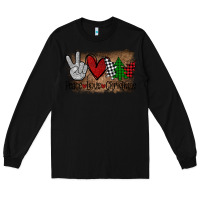 Black Peace Love Christmas Long Sleeve Tee - Bettercallsaul