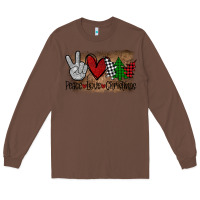 Chestnut Peace Love Christmas Long Sleeve Tee - Bettercallsaul