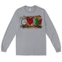 Heather Grey Peace Love Christmas Long Sleeve Tee - Bettercallsaul