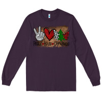 Plum Peace Love Christmas Long Sleeve Tee - Bettercallsaul