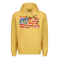 Antique Gold All American Girl Bandana Premium Hoodie - CowCowDesign
