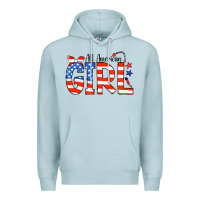 Blue Mist All American Girl Bandana Premium Hoodie - CowCowDesign