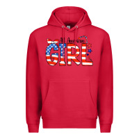 Cardinal All American Girl Bandana Premium Hoodie - CowCowDesign