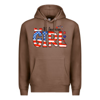 Chestnut All American Girl Bandana Premium Hoodie - CowCowDesign