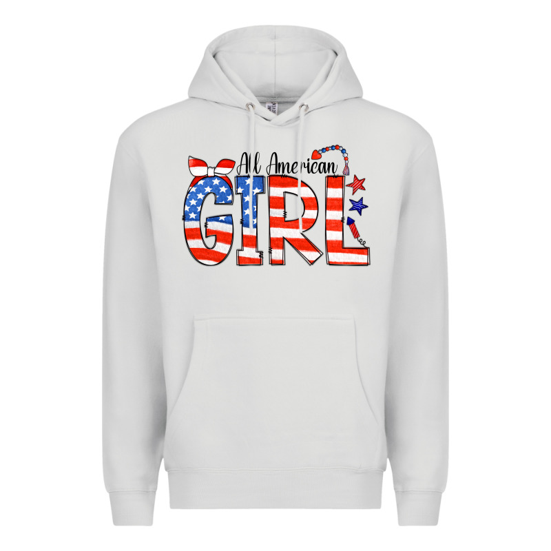 All American Girl Bandana Premium Hoodie by CowCowDesign | Teevron