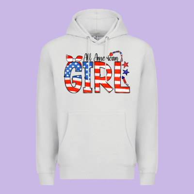 All American Girl Bandana Premium Hoodie Designed By Cowcowdesign