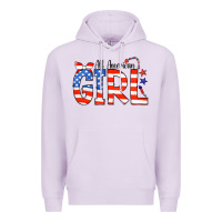 Lilac All American Girl Bandana Premium Hoodie - CowCowDesign