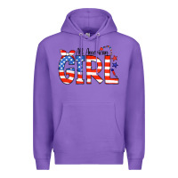 Purple All American Girl Bandana Premium Hoodie - CowCowDesign