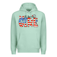 Seafoam All American Girl Bandana Premium Hoodie - CowCowDesign