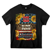 Black Western God Bless America Heavy Core Tee - LillyAllenDesigns