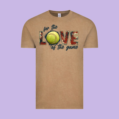 Softball Love Of The Game Vintage Tee Designed By Jahusdesignshop