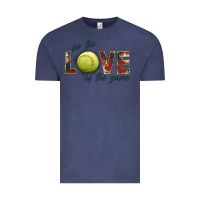 Vintage Denim softball love of the game Vintage Tee - JahusDesignShop