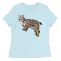 Baby Blue Bobcat Ladies Tee - LillyAllenDesigns