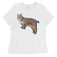 White Bobcat Ladies Tee - LillyAllenDesigns