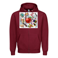 Burgundy school elements tumbler Zipper Hoodie - CowGirlArtShop