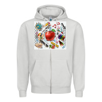 Dove Grey school elements tumbler Zipper Hoodie - CowGirlArtShop