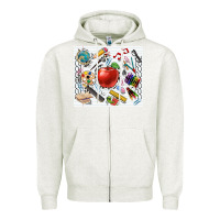 Oatmeal Heather school elements tumbler Zipper Hoodie - CowGirlArtShop