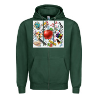 Sports Green school elements tumbler Zipper Hoodie - CowGirlArtShop