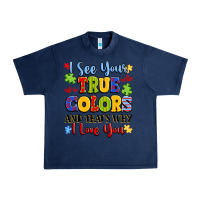 Navy colorful love message Urban Heavy Tee - LillyAllenDesigns
