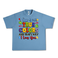 Pebble Blue colorful love message Urban Heavy Tee - LillyAllenDesigns