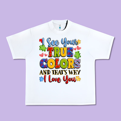 Colorful Love Message Urban Heavy Tee Designed By Lillyallendesigns