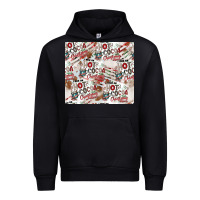 Black hot cocoa christmas cheer pattern Urban Hoodie - CowhideDigitalArt