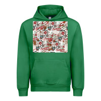 Emerald hot cocoa christmas cheer pattern Urban Hoodie - CowhideDigitalArt
