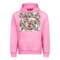 Fuchsia Pink hot cocoa christmas cheer pattern Urban Hoodie - CowhideDigitalArt