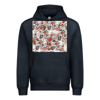 Navy hot cocoa christmas cheer pattern Urban Hoodie - CowhideDigitalArt