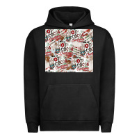 Pigment Black hot cocoa christmas cheer pattern Urban Hoodie - CowhideDigitalArt