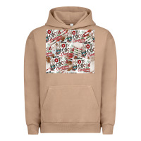 Pigment Burro hot cocoa christmas cheer pattern Urban Hoodie - CowhideDigitalArt
