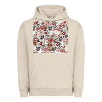 Pigment French Oak hot cocoa christmas cheer pattern Urban Hoodie - CowhideDigitalArt