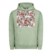 Pigment Oil Green hot cocoa christmas cheer pattern Urban Hoodie - CowhideDigitalArt