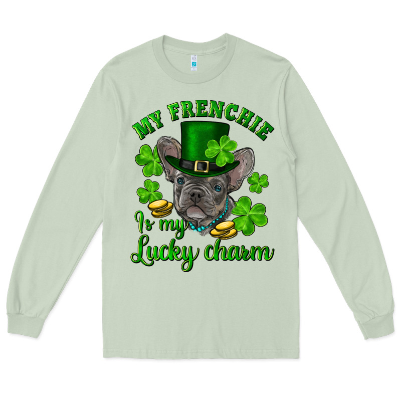 St.patricks Day My French Bulldog Is My Lucky Char Long Sleeve Tee by RanaPortraitStore | Teevron