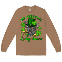 Toasted Coconut st.patricks day my french bulldog is my lucky char Long Sleeve Tee - RanaPortraitStore
